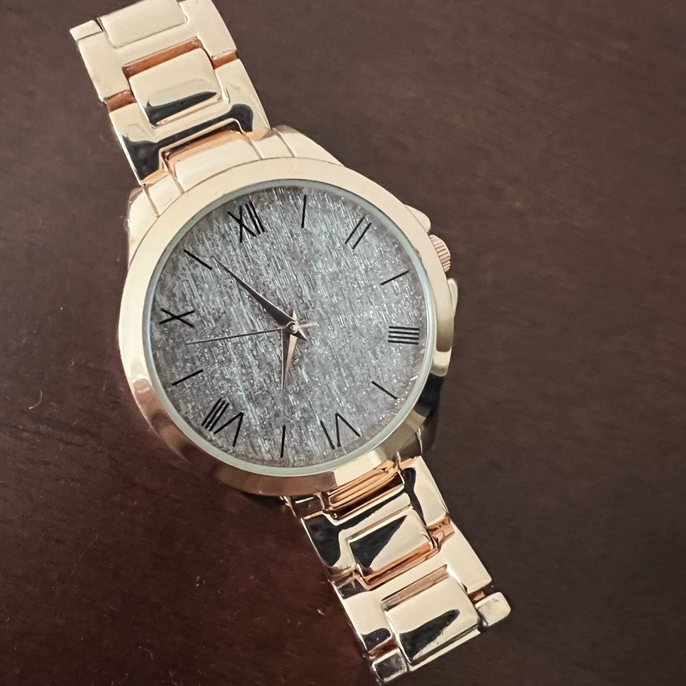 Rose gold watch